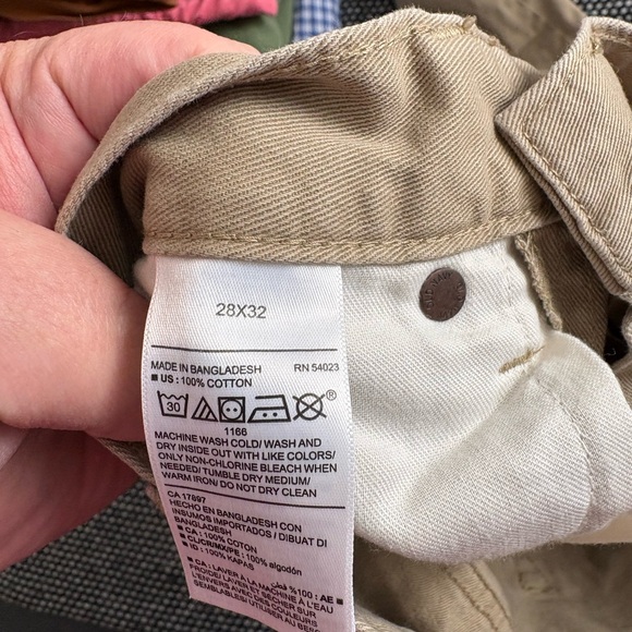 Old Navy Khaki Straight-Leg Pants - Picture 3 of 3